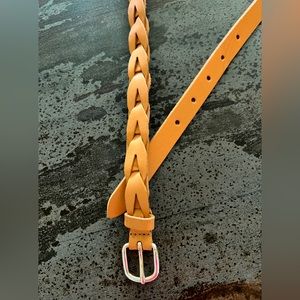 🤎🪢GAP Natural Tan Woven Leather Belt NEW